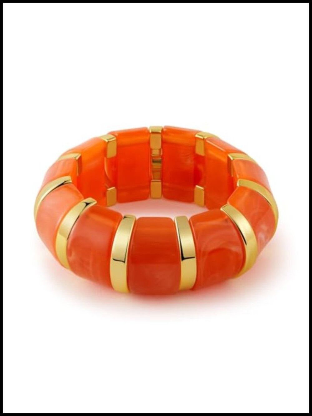 Chunky Acrylic Bangle Bracelet Stretch Geometric Statement Jewelry